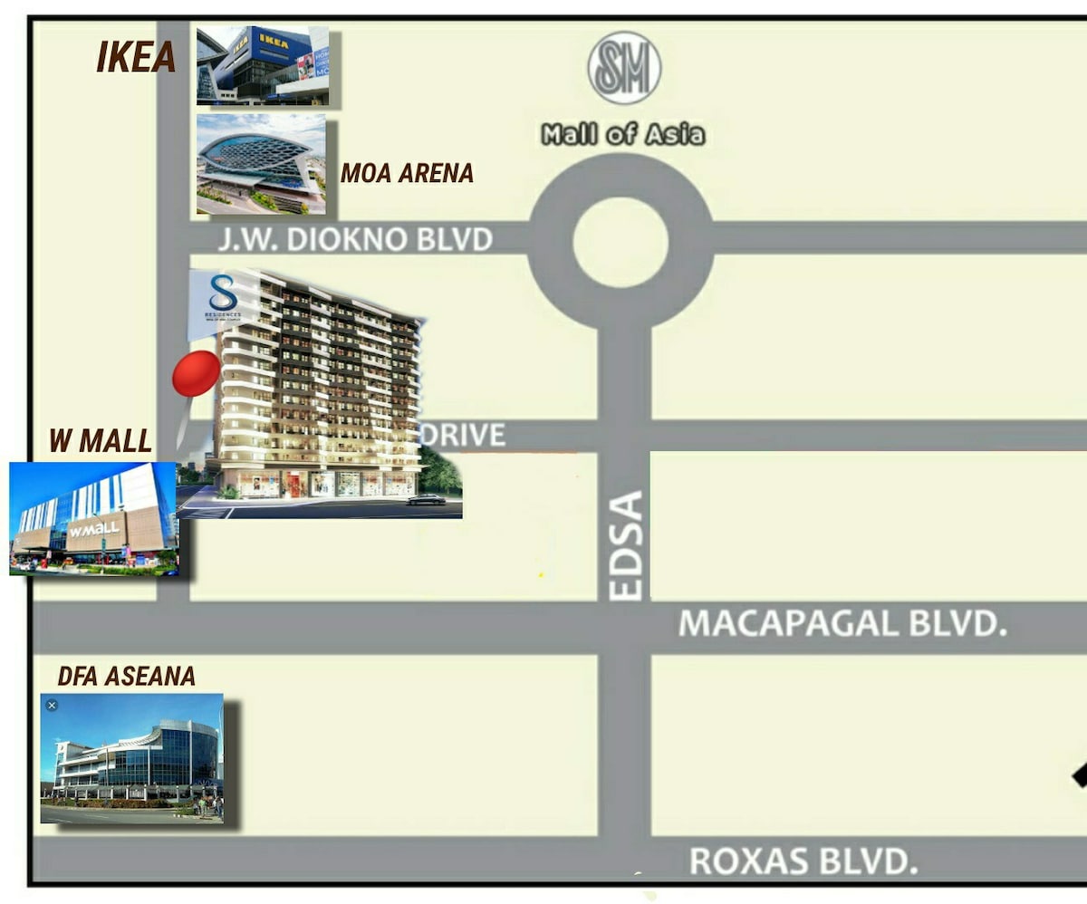 靠近MOA Arena、DFA Pasay City的全新公寓