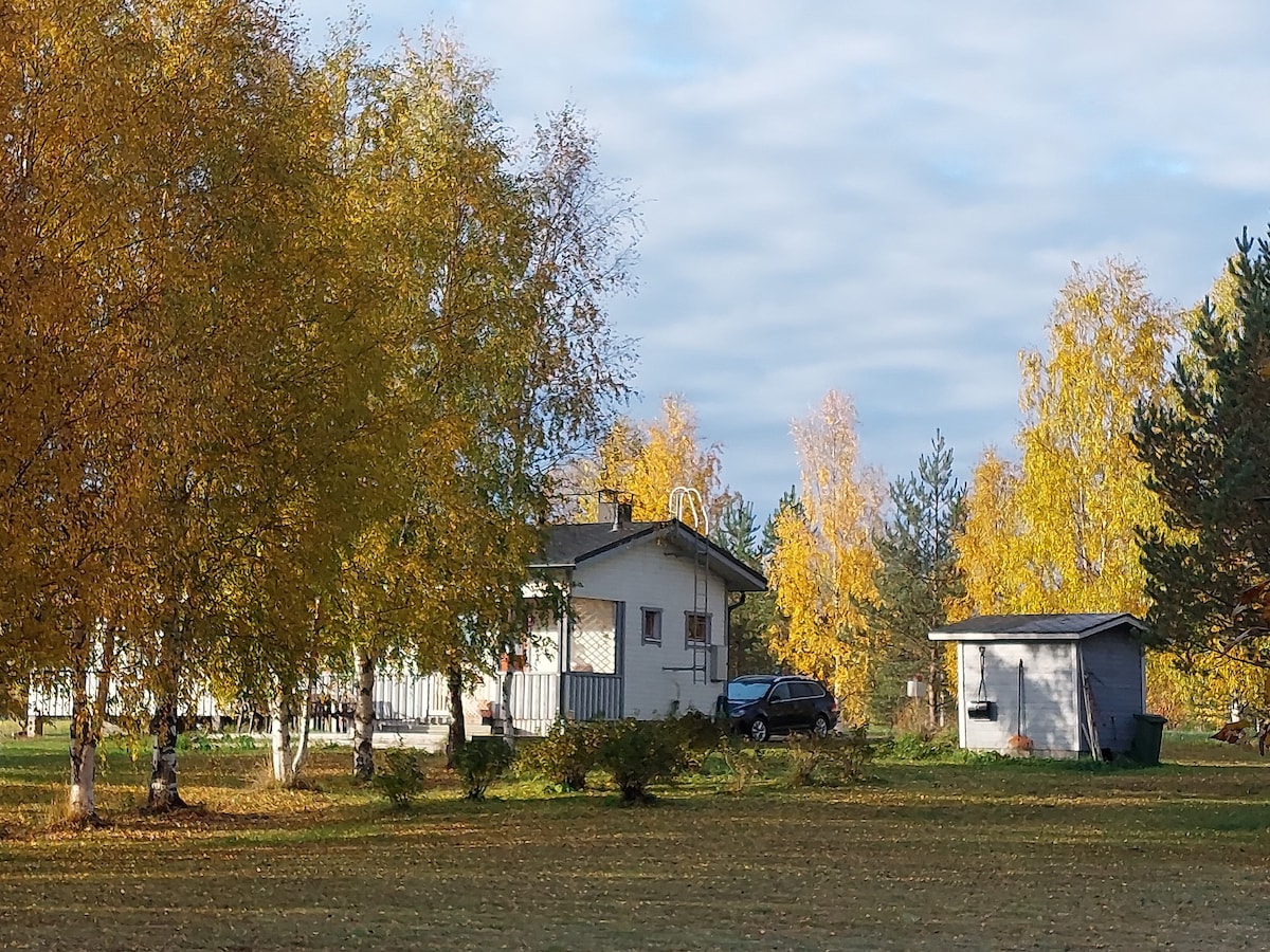 Kodikas mökki matkan varrella