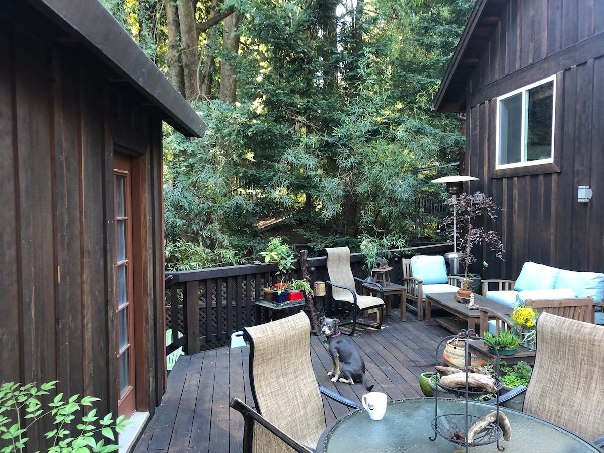 Deck-side Casita - Redwood home