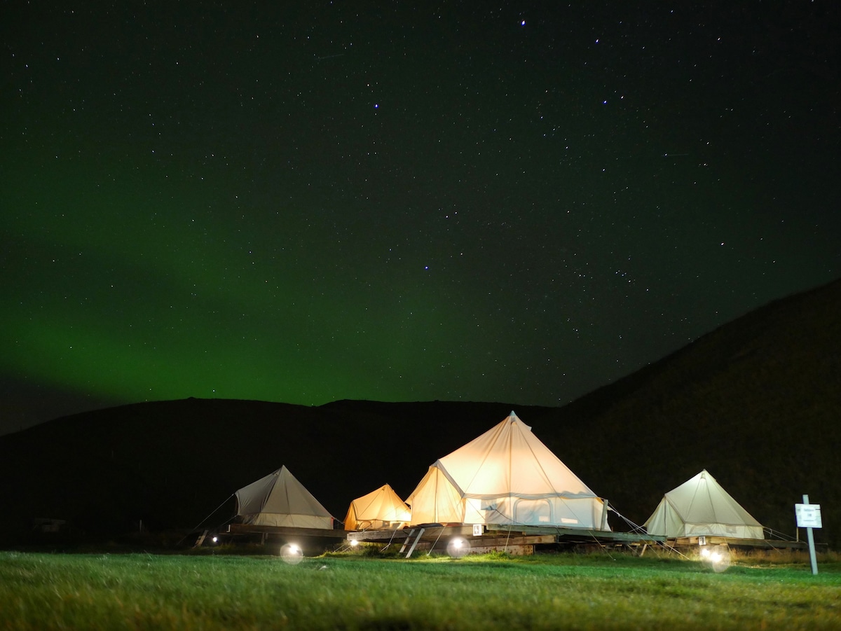 帆布豪华露营4床,南冰岛在农舍
