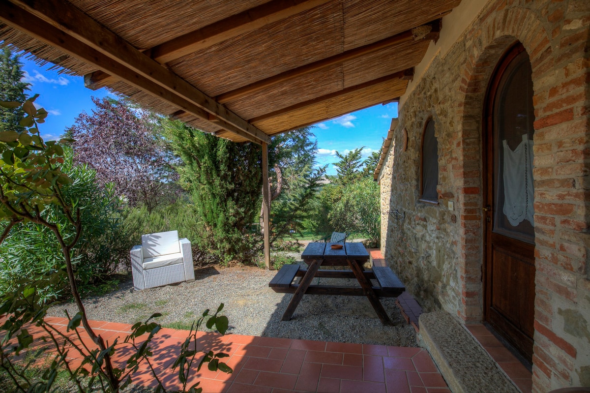 农舍住宿加早餐：景观和游泳池Volterra-S Gimignano