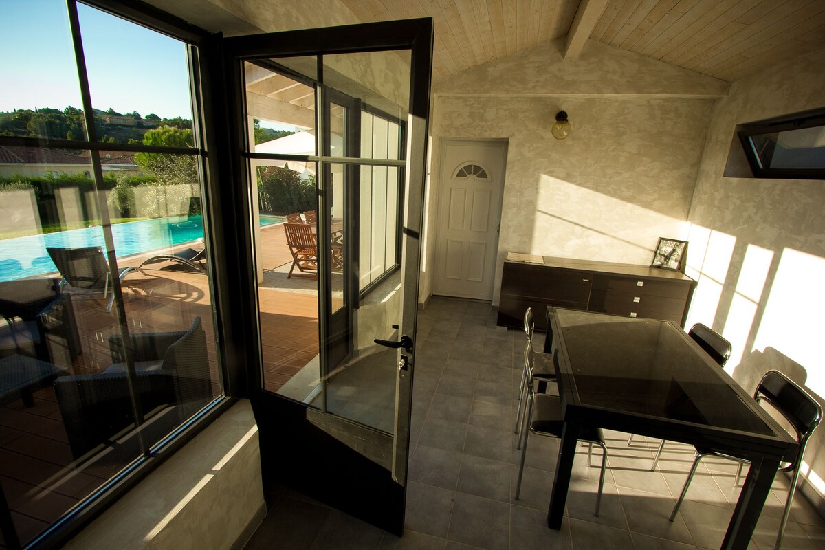 Quiet house 3* with private pool near Narbonne
