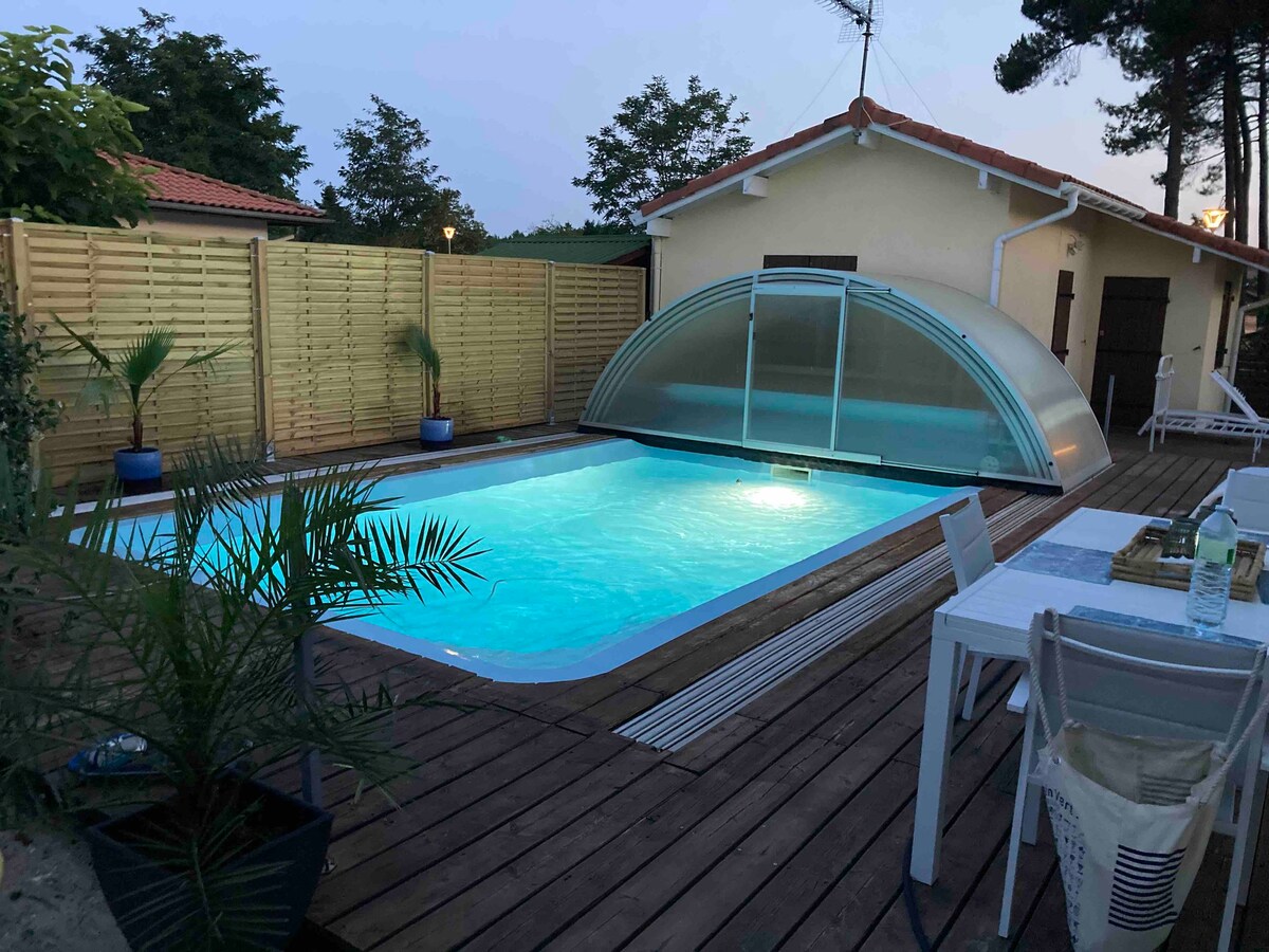 Villa 4*MiMiZaN/Piscine chauffée/Wifi/Plage à 5mn