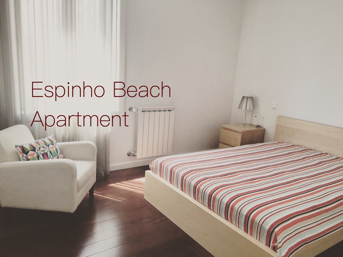 Espinho海滩公寓-中心位置