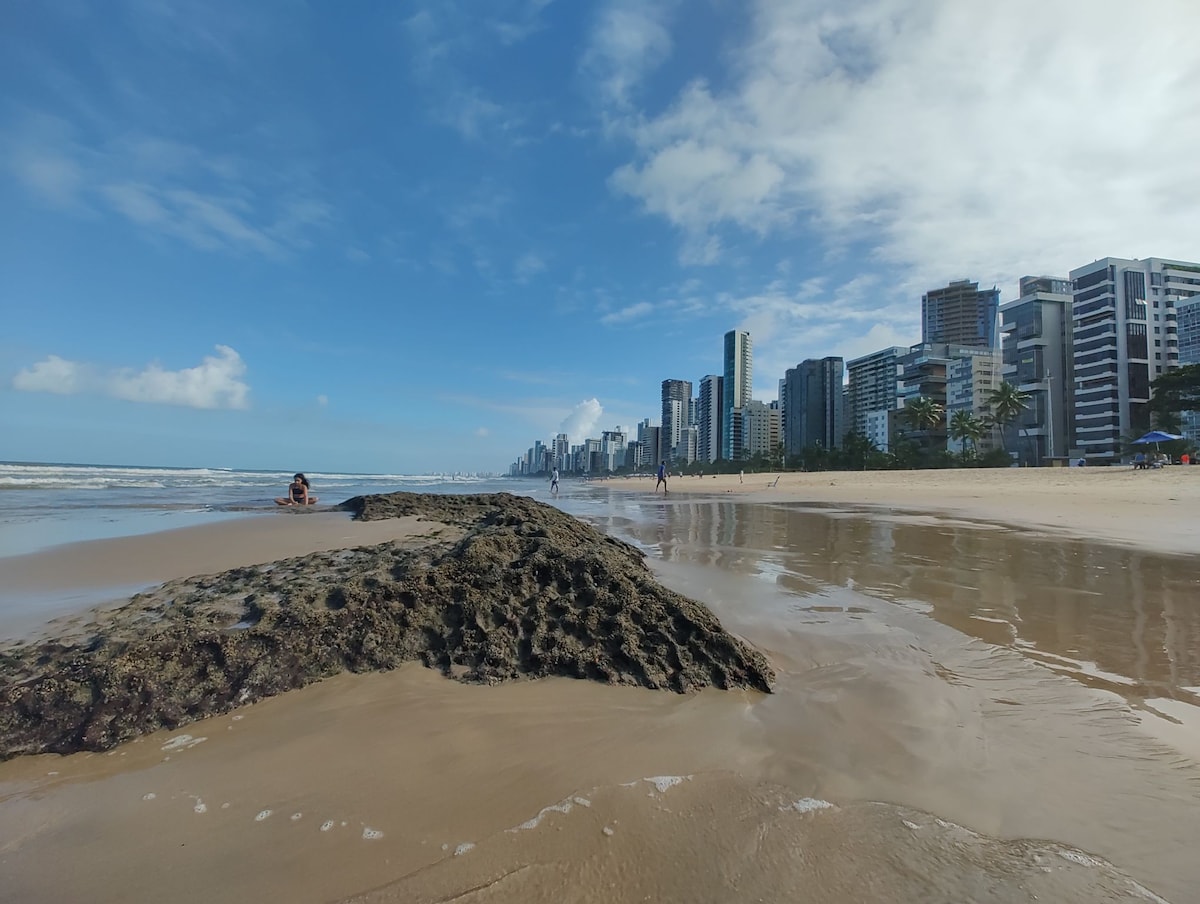 EcoFlat Recife - Vista ao mar de Boa Viagem.