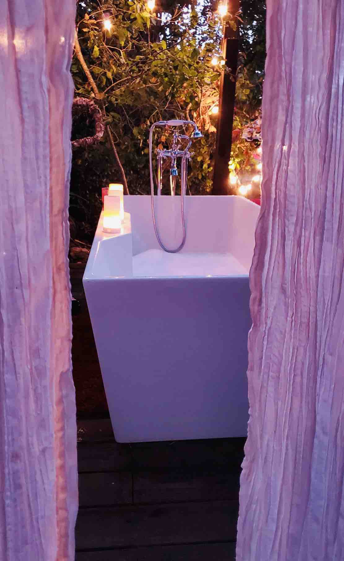 Retro Glam with Outdoor Tub for two