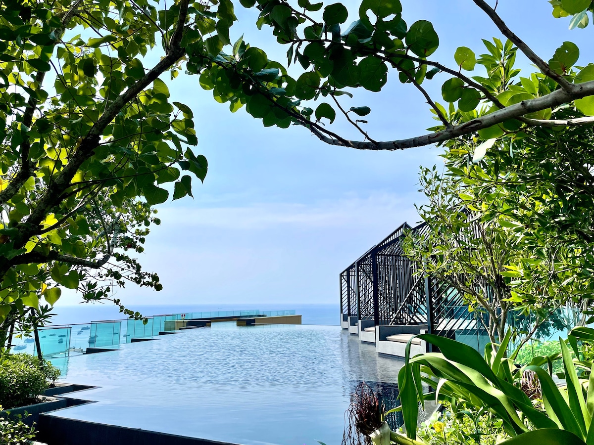 Pattaya The Edge Sea View 🌟【一客一消毒】1ห้องนอนวิวกว้างสวย