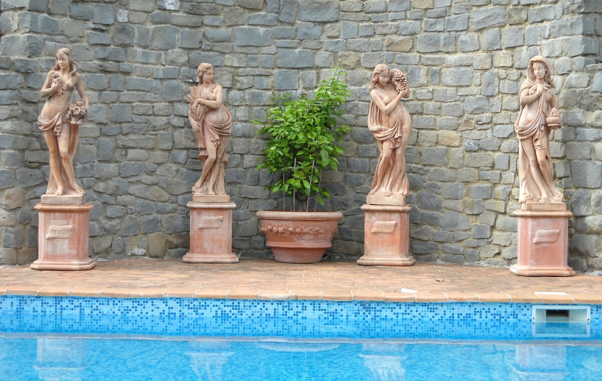 托斯卡纳别墅，带大型私人泳池和花园