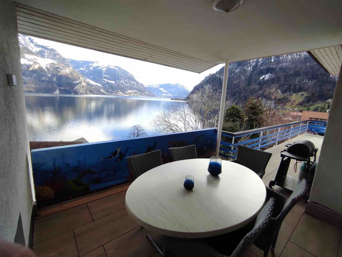 卢塞恩湖（ Lake Lucerne ）非常安静的房子