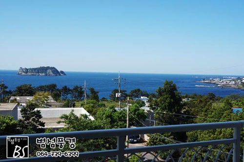 能看到有虎岛的济州大海远景的 虎岛风景202号