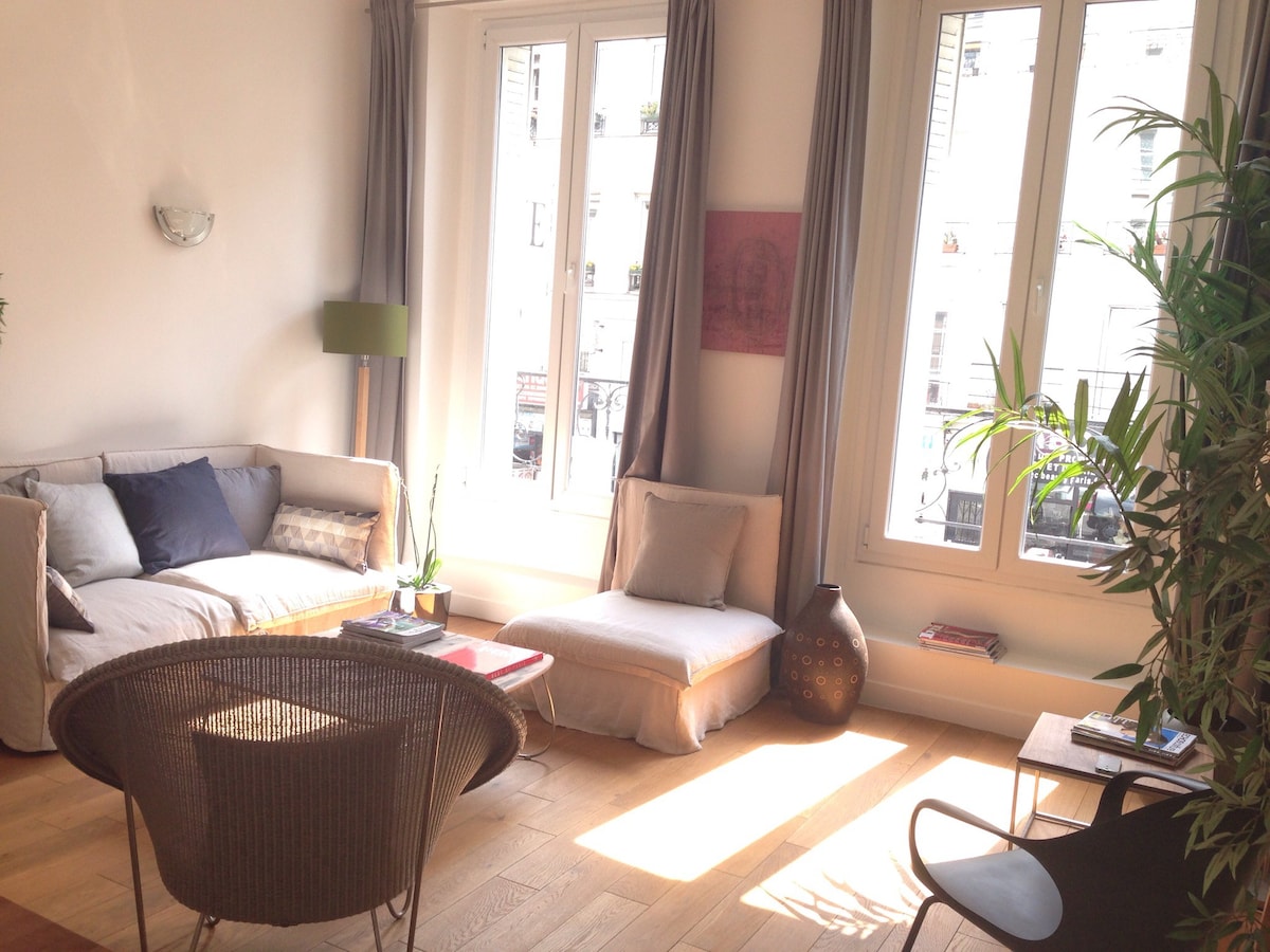 玛黑区附近的巴黎美丽2间客房。