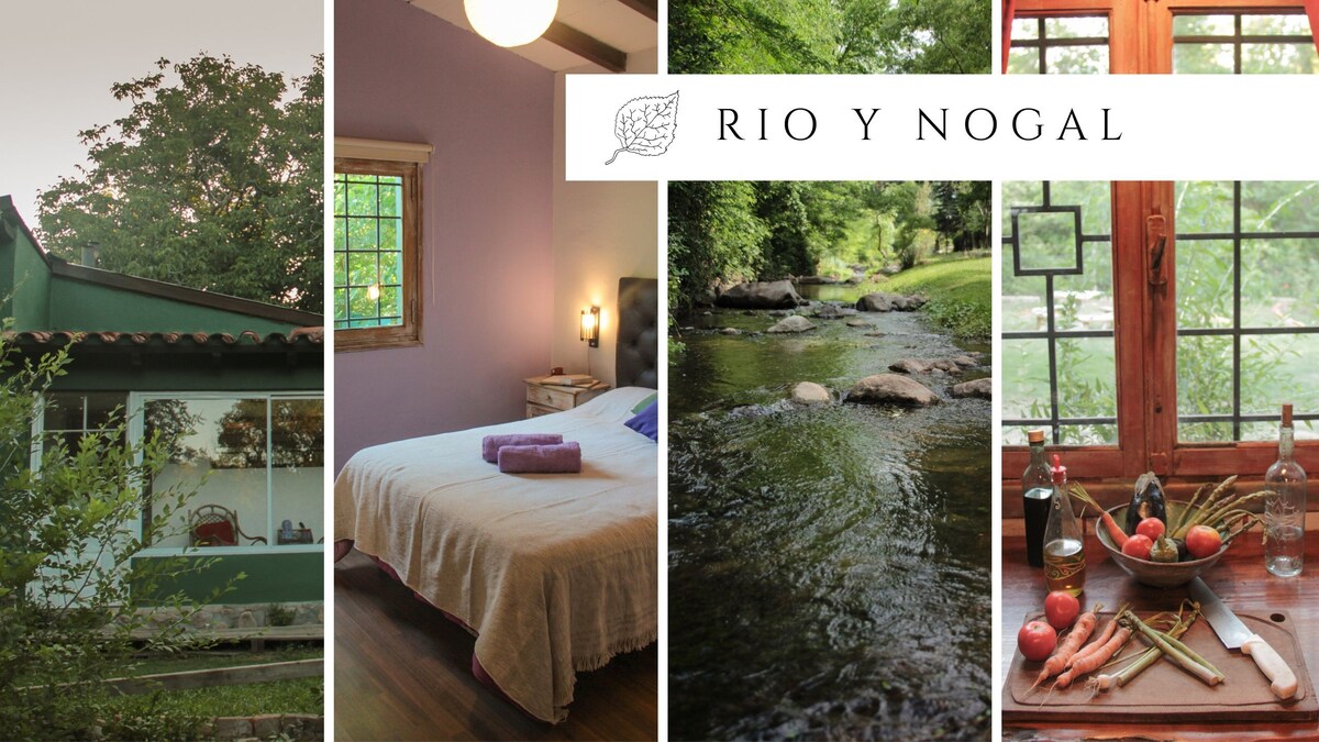 Rio y Nogal ，面向河流、宁静和自然的房子。