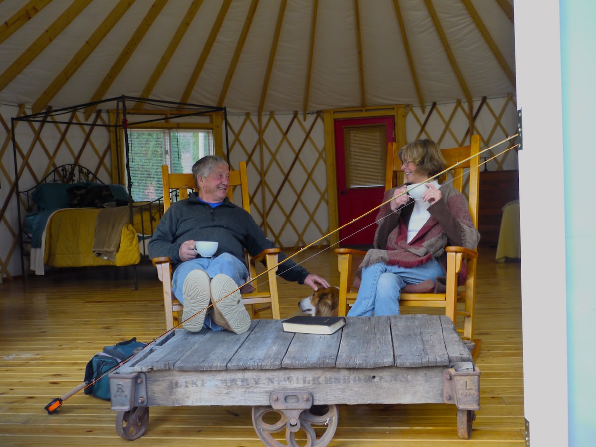 River front Yurt @ Brown Mountain Beach Resort, Y5