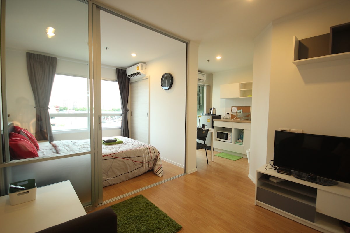 1卧室，靠近曼谷机场/Skytrain + Wifi (1)