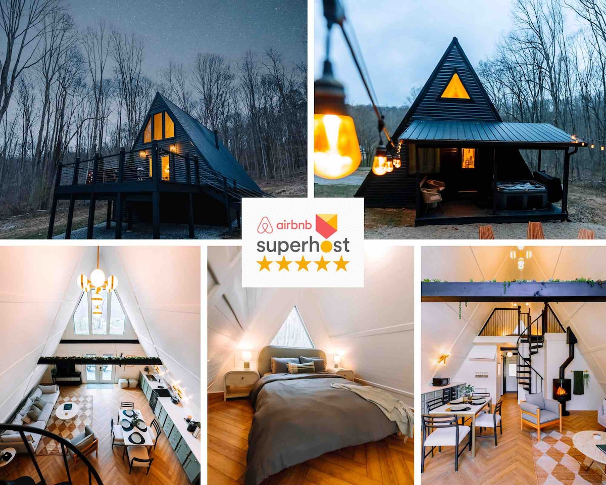 Secluded A-Frame Hocking Hills: Hot Tub, Fire Pit