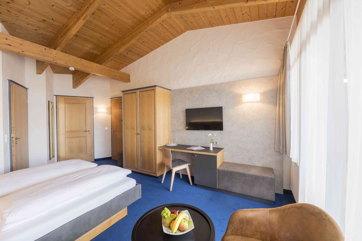 Appartement Hotel Seerose, (Immenstaad am Bodensee), Doppelzimmer mit WC und Dusche, Balkon
