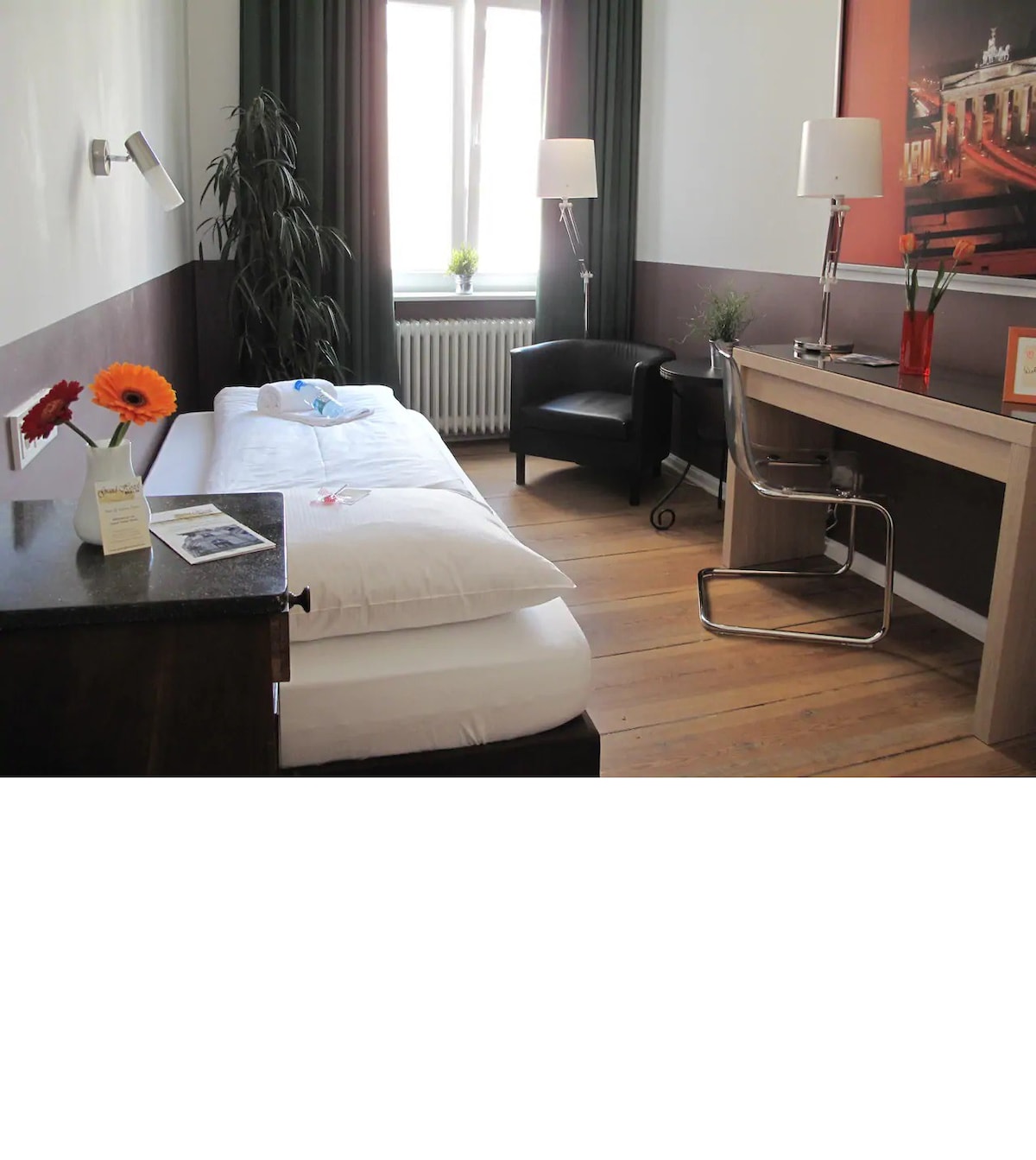 柏林市中心的单人客房，包括早餐