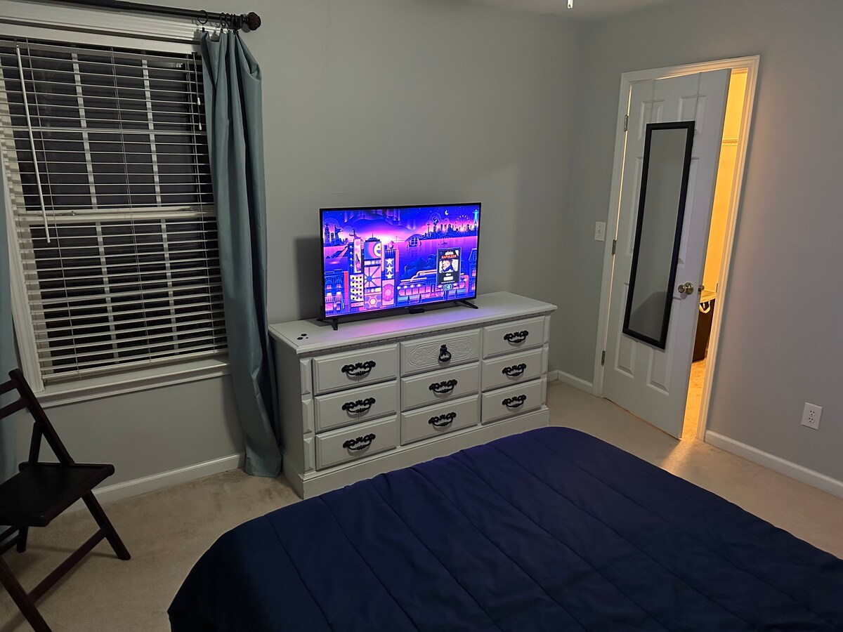 Clean and simple upstairs bedroom