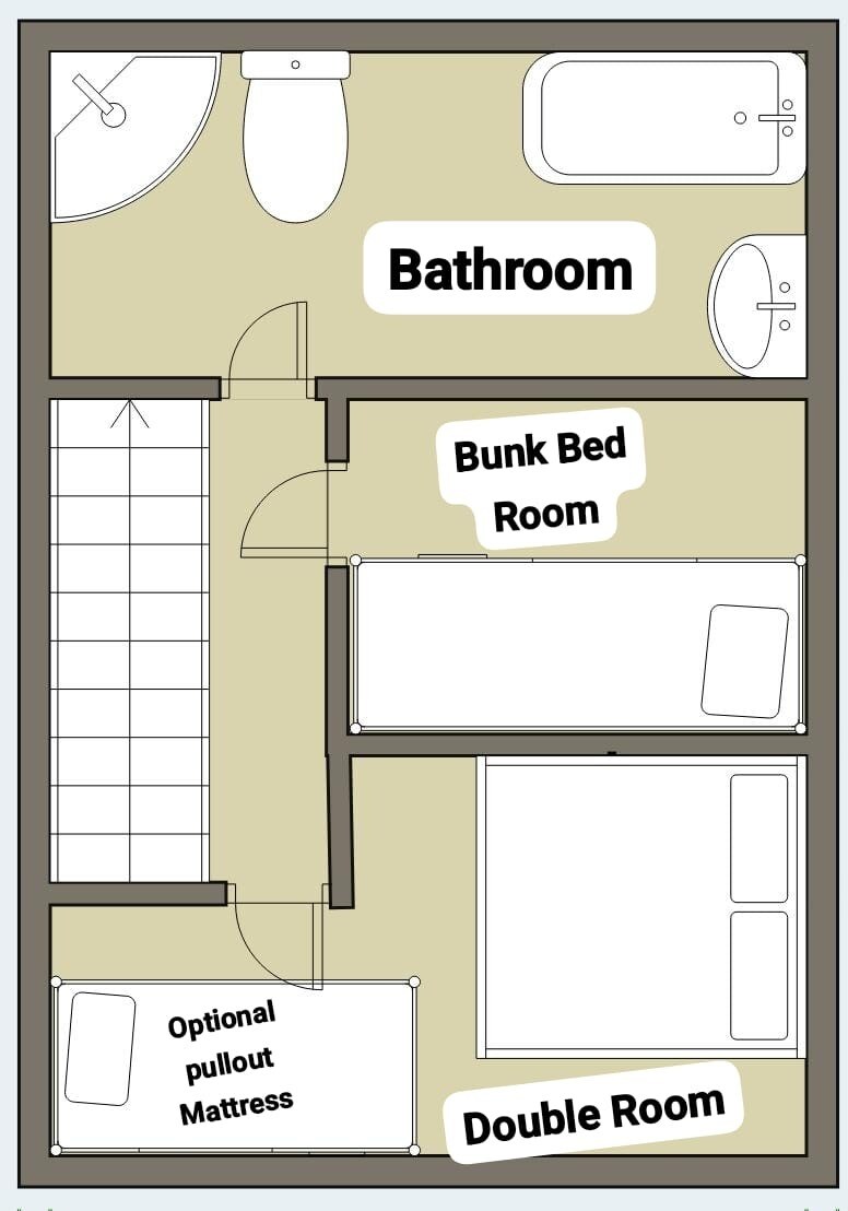 舒适的石头小屋-距离加的夫火车5分钟路程