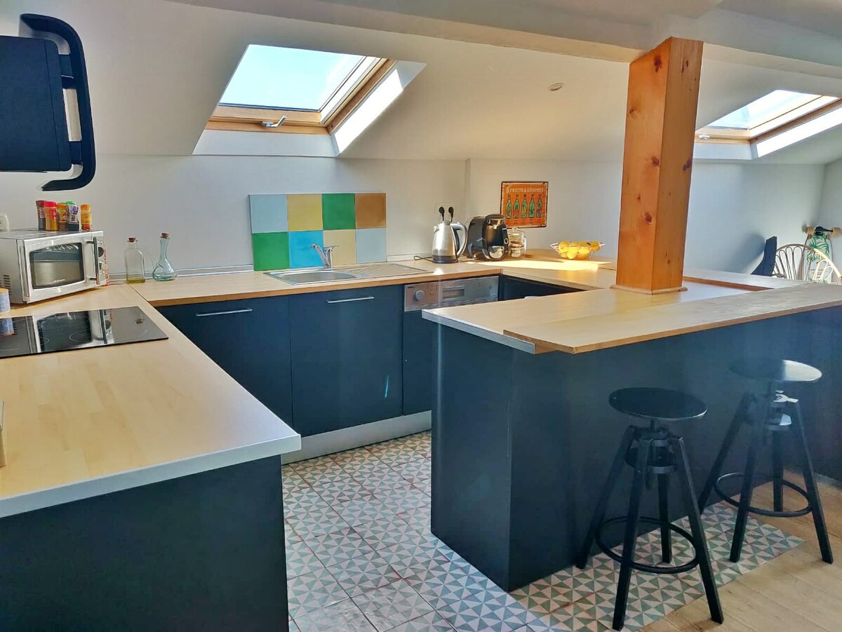 Appartement moderne à 7 min à pied de la plage