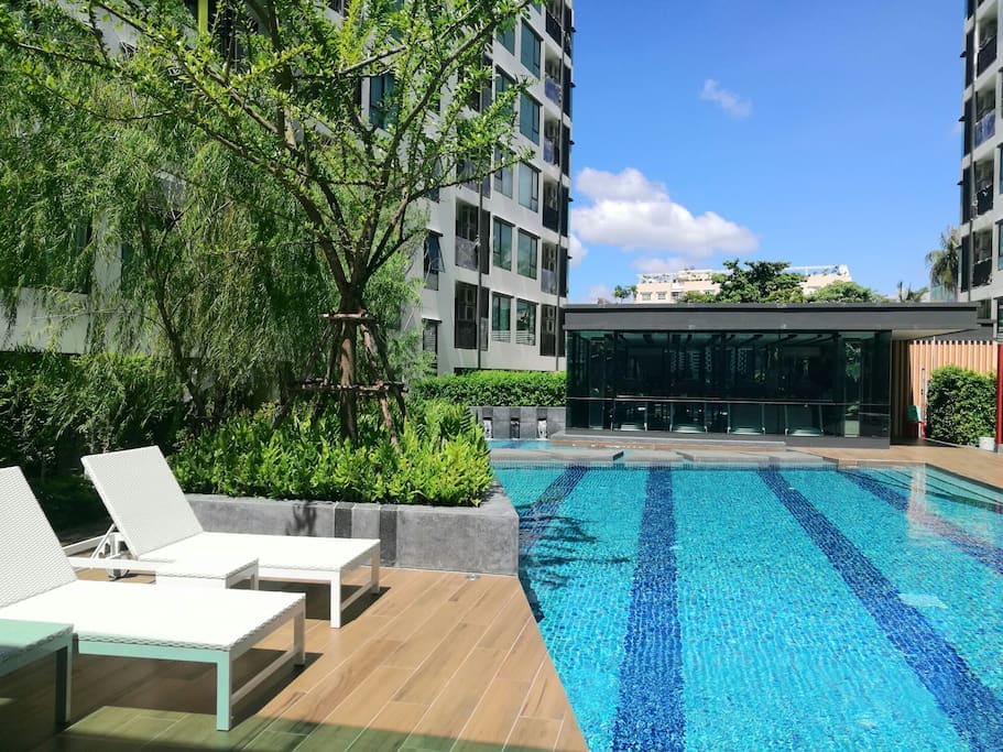 A16 每客消毒~♥on nut-BTS全新舒适公寓!高端健身房&泳池~感受繁忙与安静的曼谷