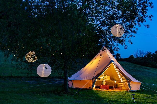 Glamping i skøn natur (tag hesten med)