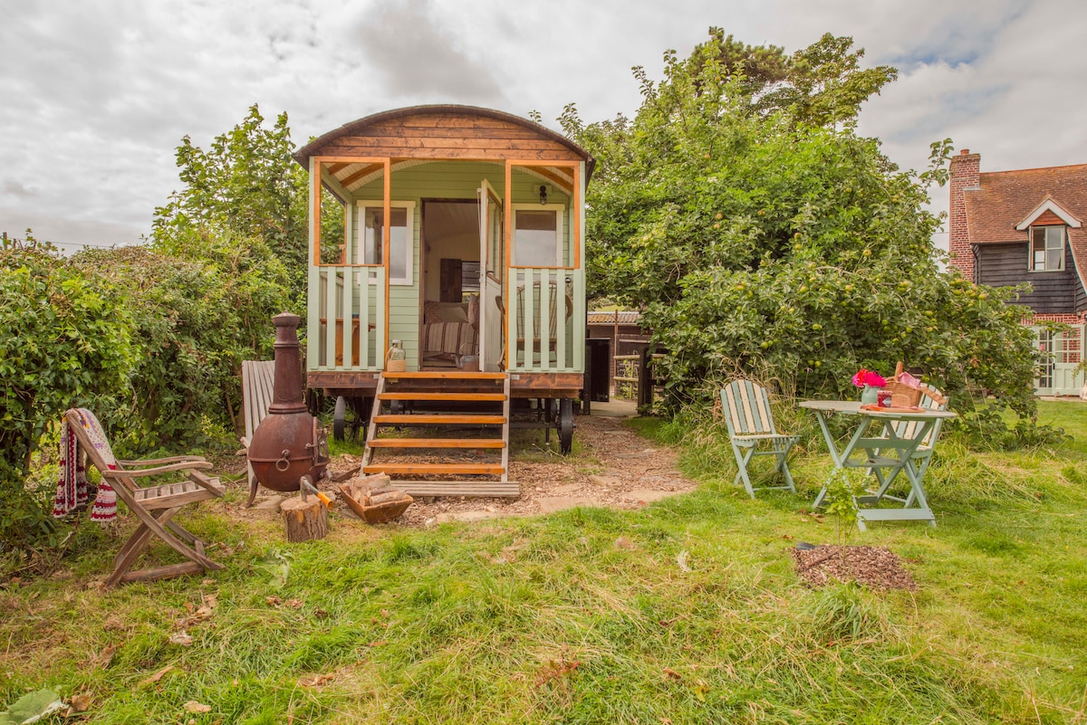 简直可爱的South Downs Shepherd hut