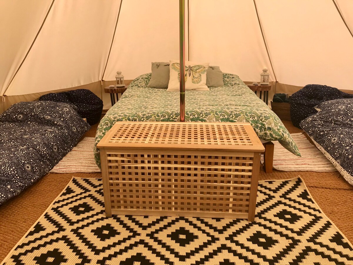 Woodland Bell tent escape - family glamping