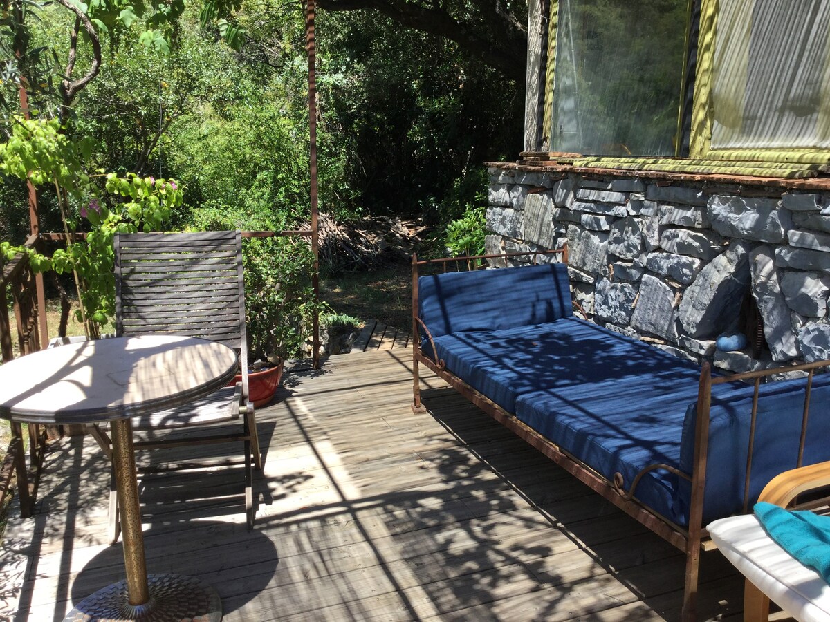 Maison entourée de nature avec Chat et Piscine