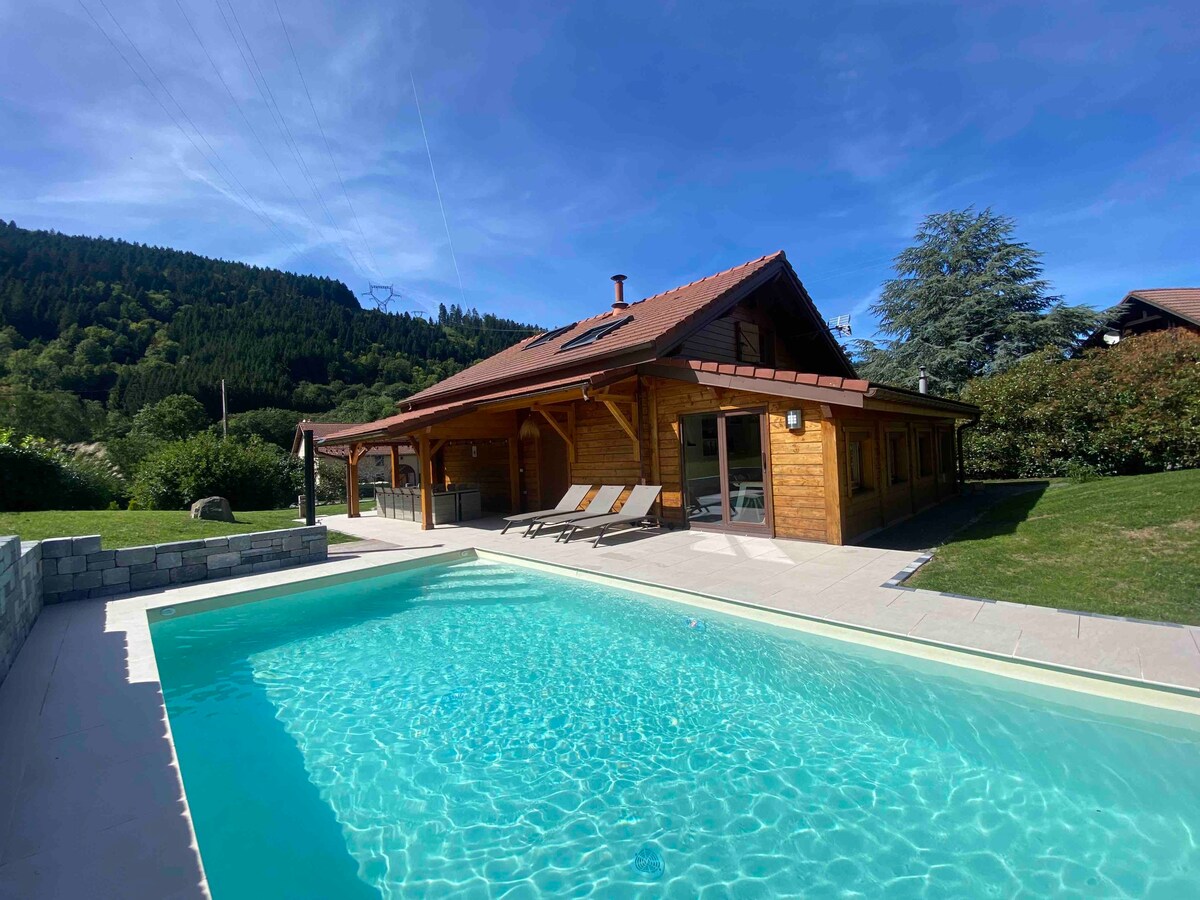 Chalet 11 pers bain Nordique + Htes Vosges游泳池