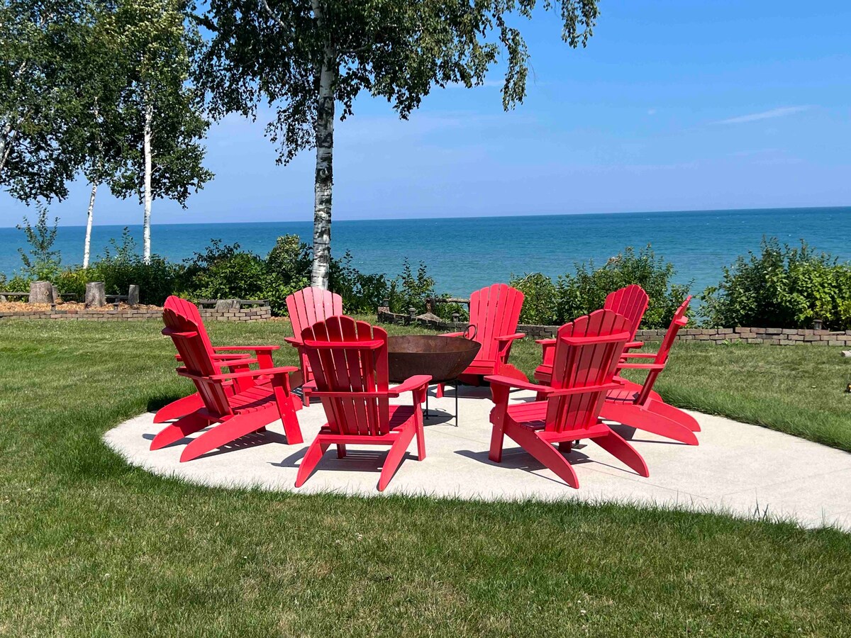 Lake Home with Sweeping Views of Lake Michigan.