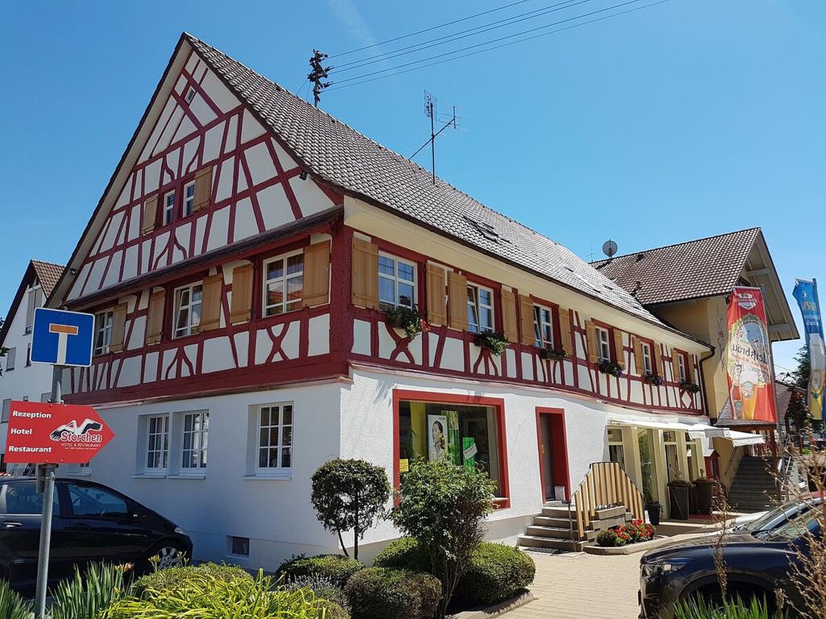 Storchen Bodensee酒店， （ Uhldingen-Mühlhofen ） ，家庭客房阳台