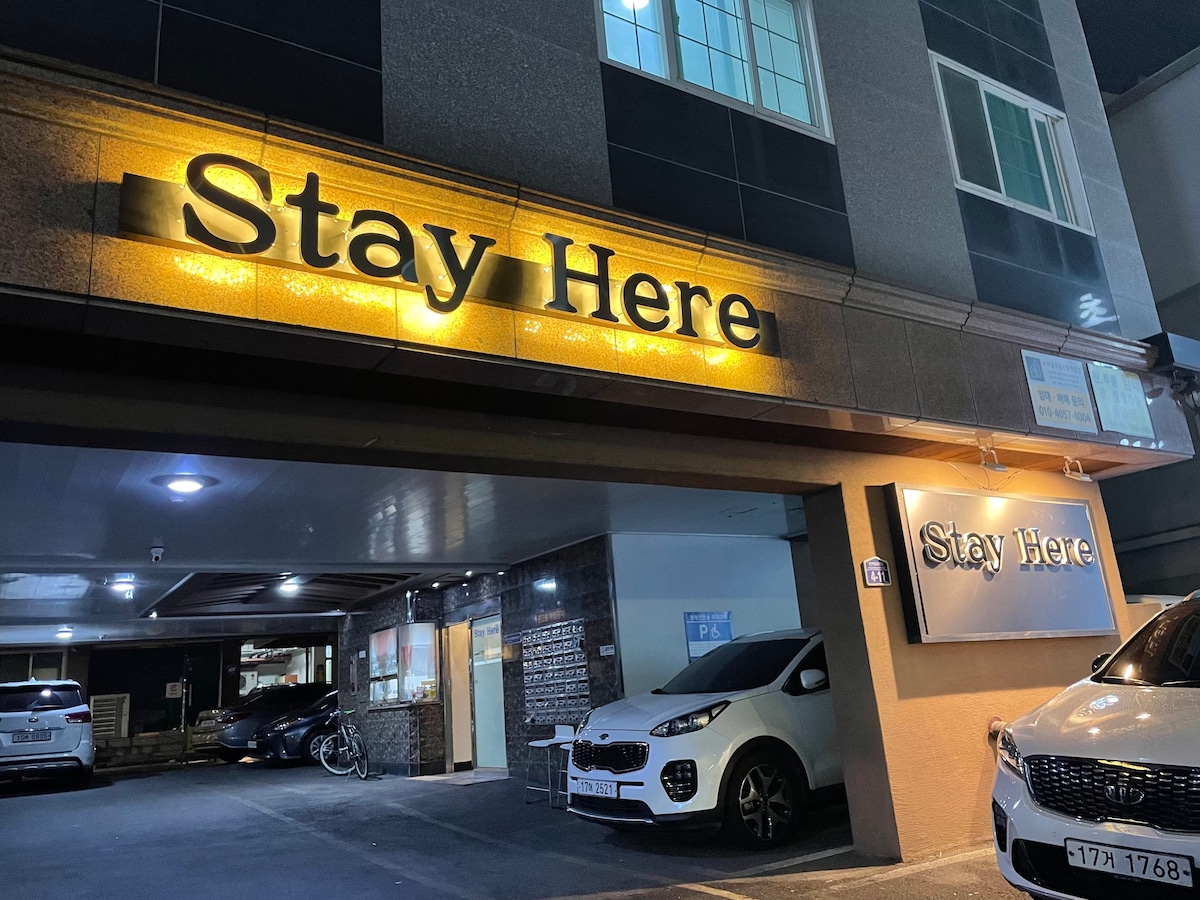 StayHere(B-1)[Gwangan]※웰컴푸드,해변 도보5분거리.무료주차 [빔프로젝터]