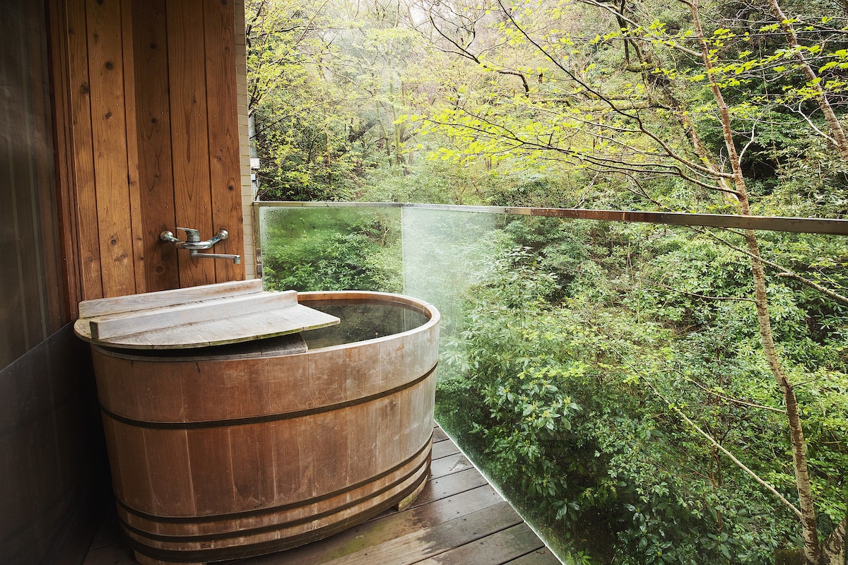 Hakone度假村。天然温泉。
