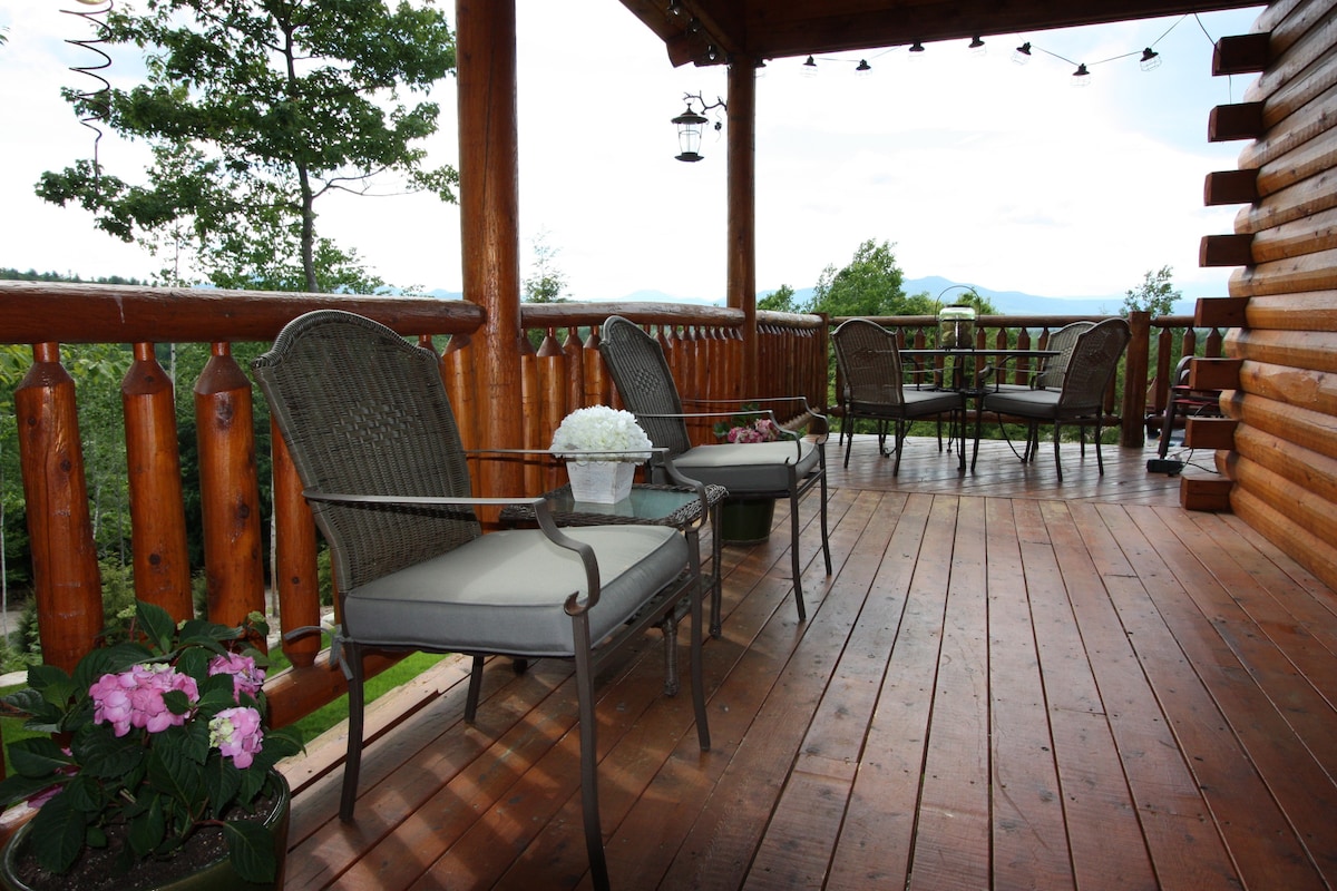 Luxury Log Cabin in Conway Mount Washington Views