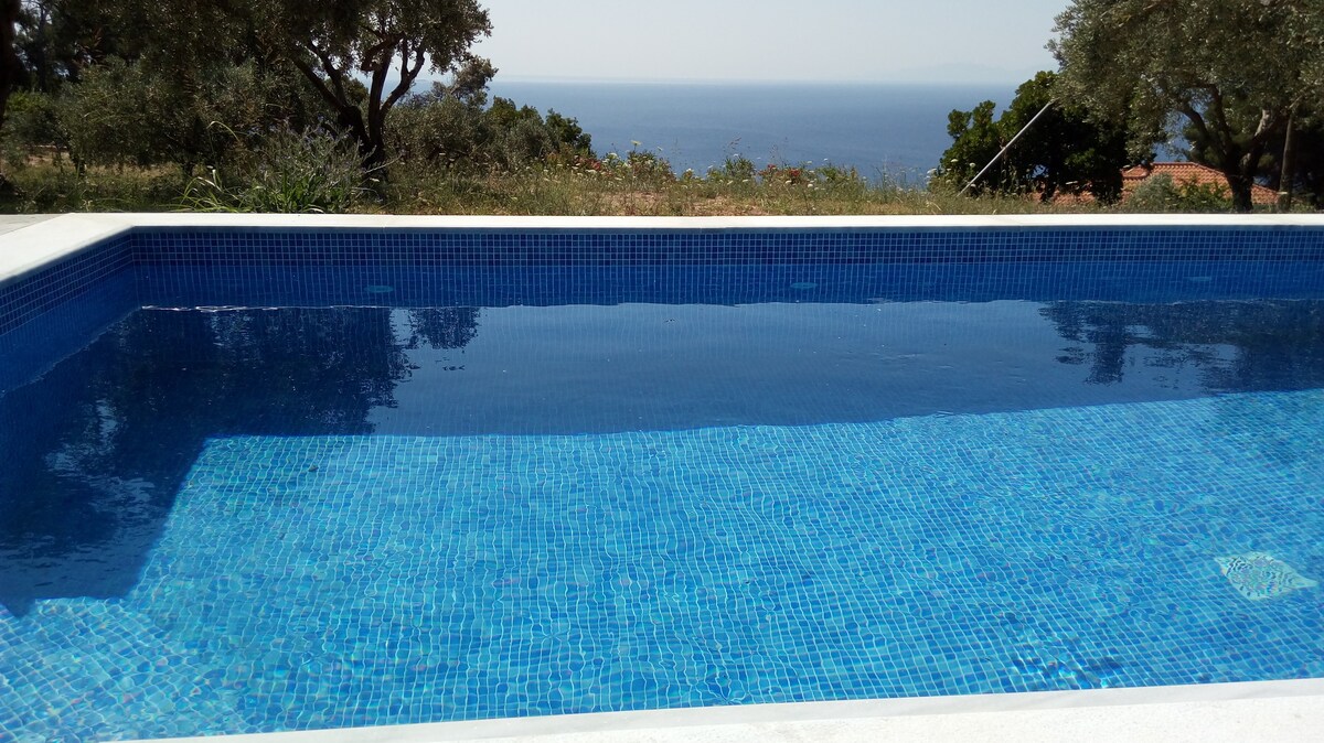 Villa Maria swimming pool and great sea view