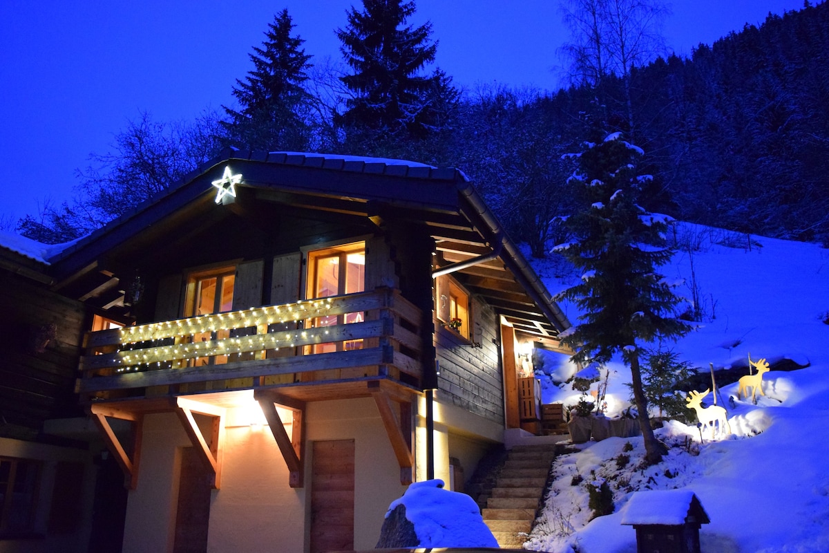 Chalet Les Frasques ： Anniviers、桑拿、徒步旅行、滑雪