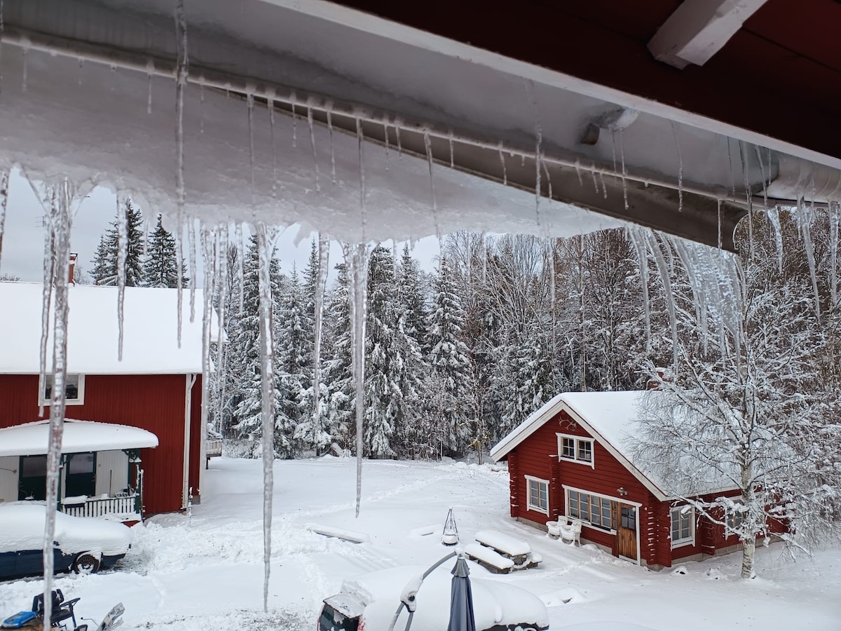 滑雪度假村的瑞典大自然小木屋！