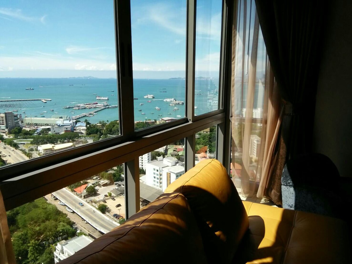 3110-Seaview 2BRs 31st Flr @ Pattaya Walking Street