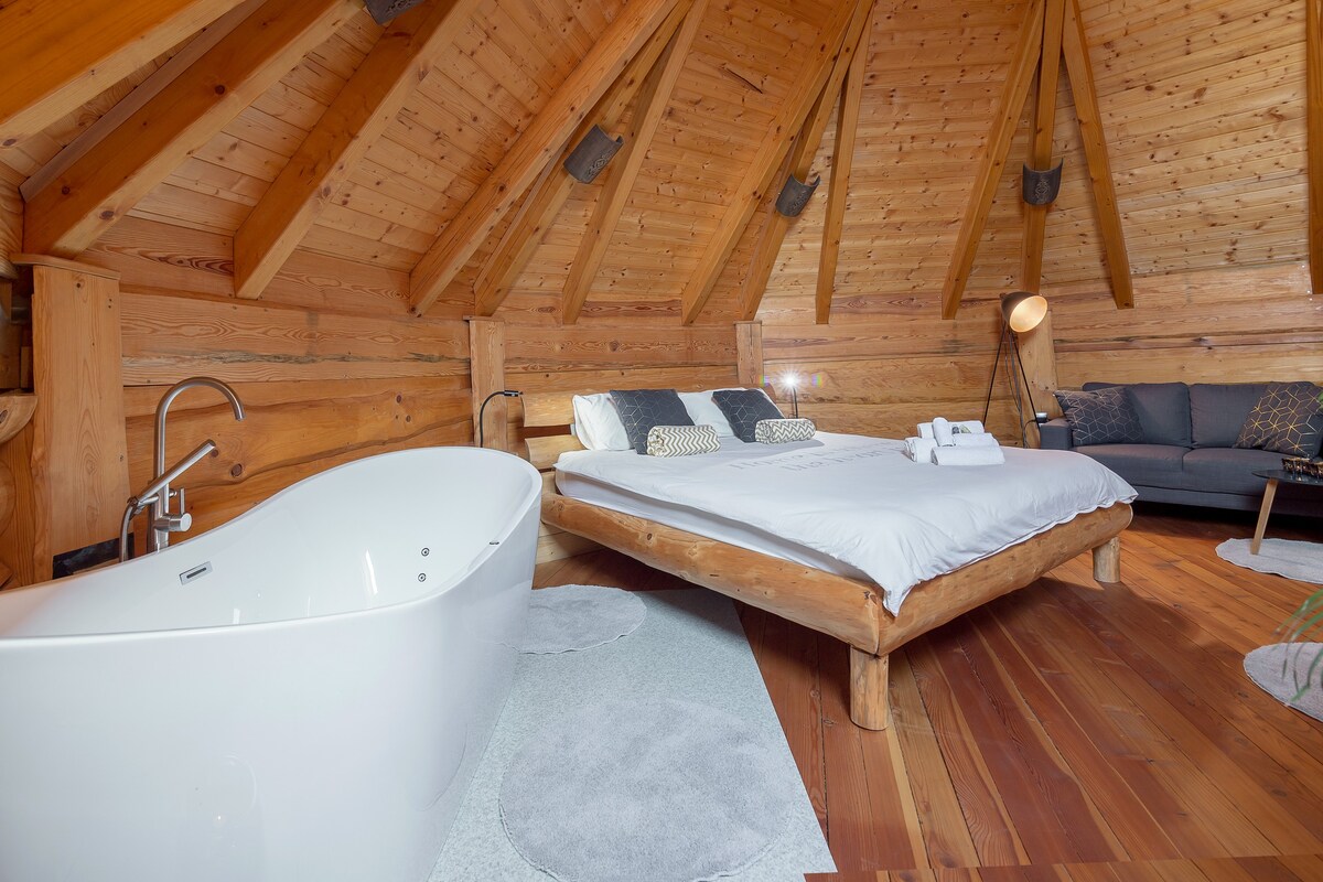 Wellness House Izabela-Sauna-Massage浴缸-木屋