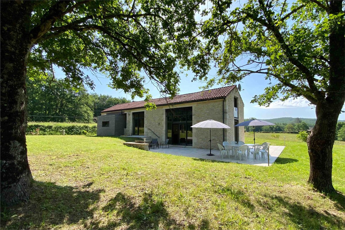 Maison d'architecte au calme entre Lot et Dordogne