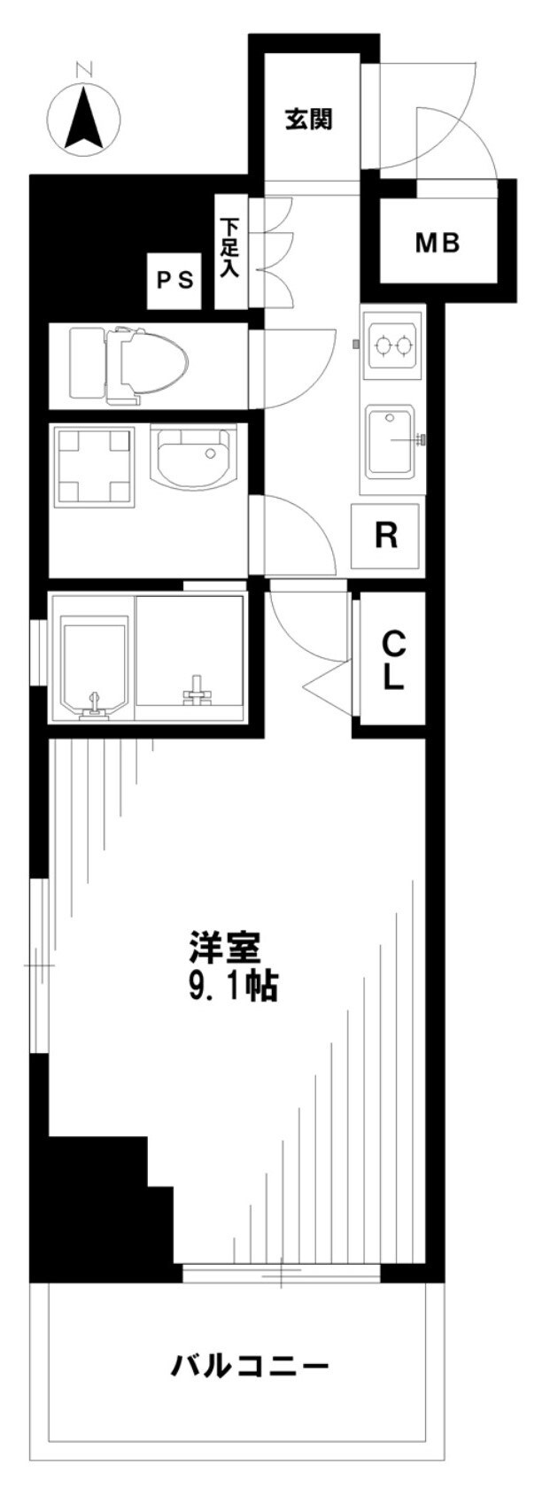 新宿私人公寓6楼-步行神乐阪