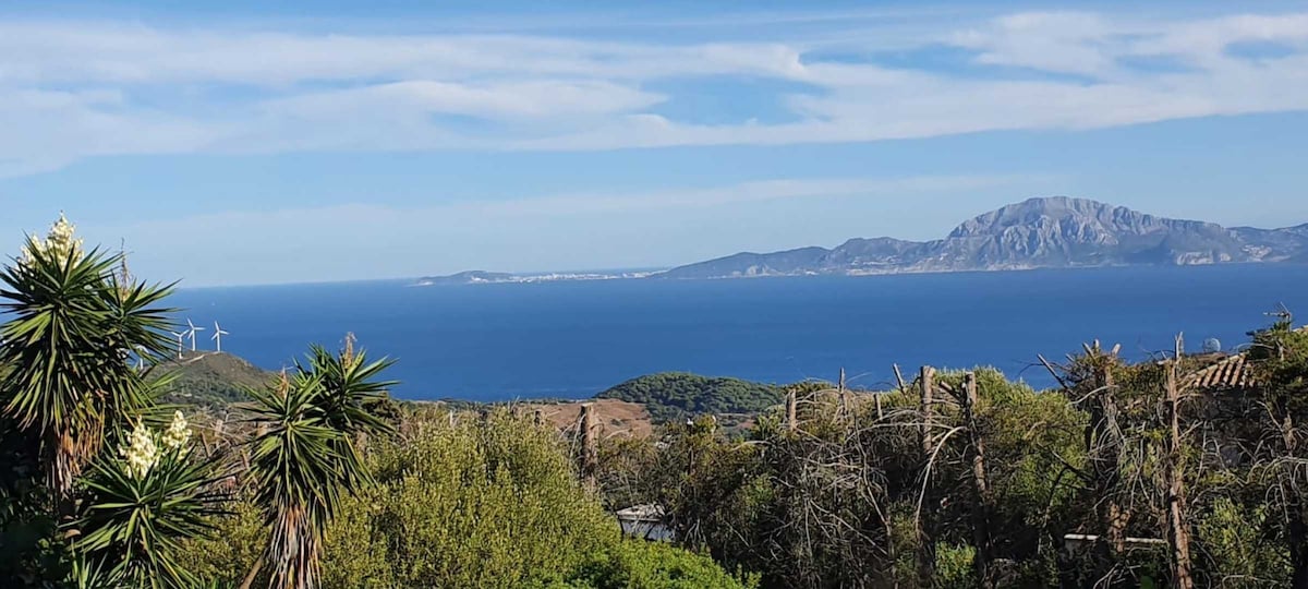 Panoramic view on the Gibraltar Strait & Africa