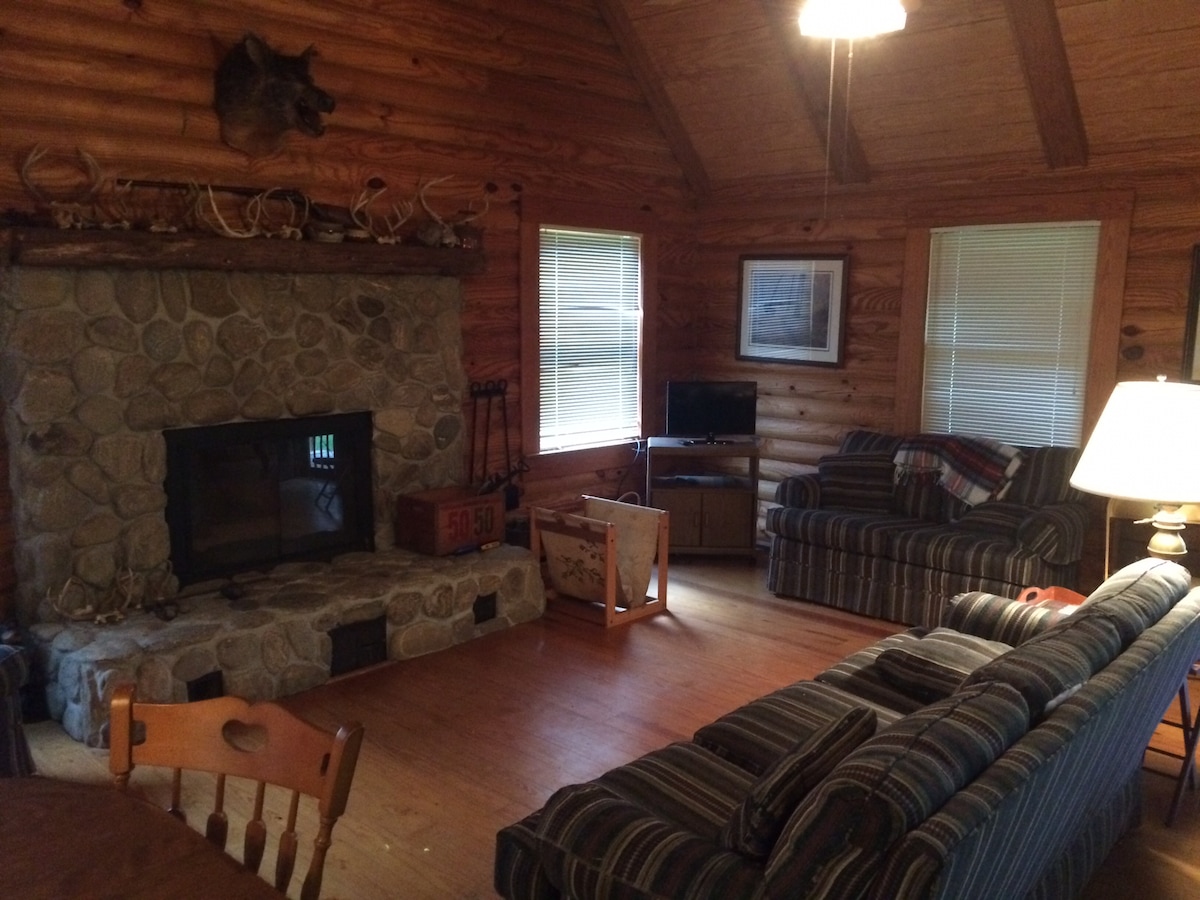 Country cabin on large family farm