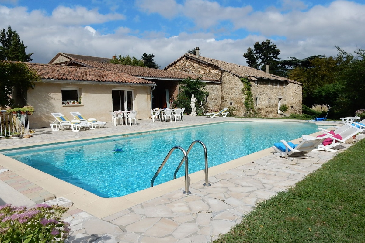 漂亮的度假屋，带私人泳池，靠近瓦朗斯（ Valence