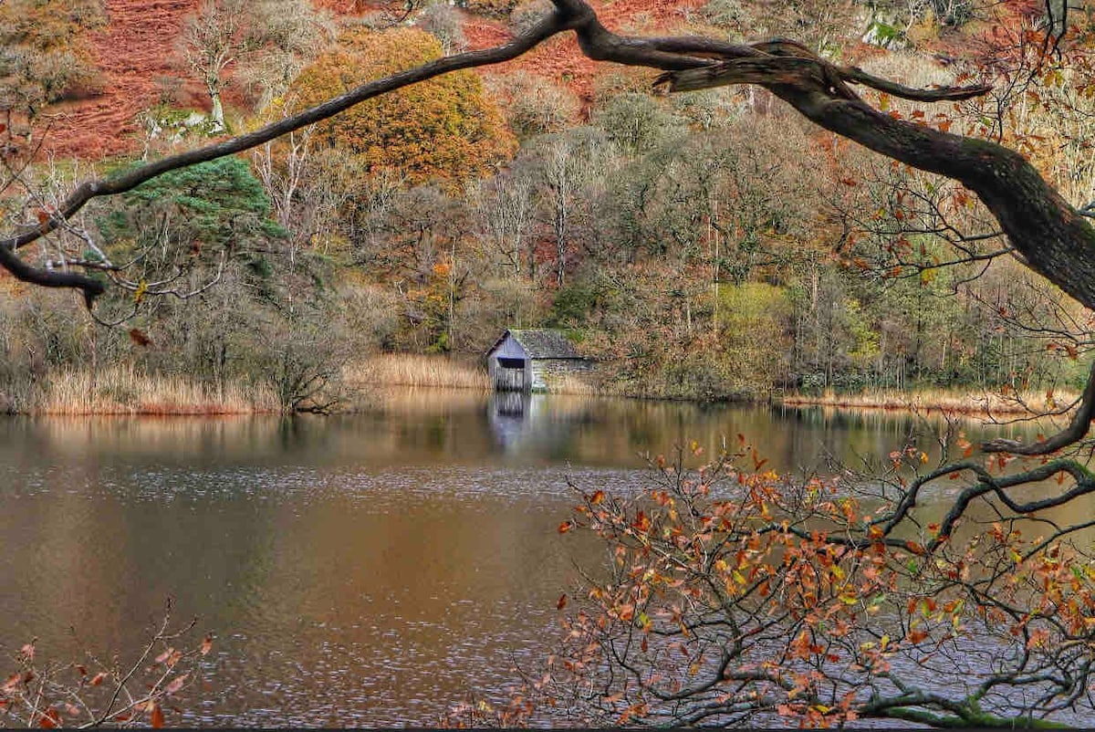 科尼斯顿（ Coniston ）附近的舒适乡村小屋，原木燃烧器