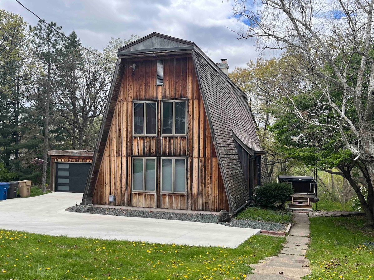 Centrally Located Wooded A-Frame