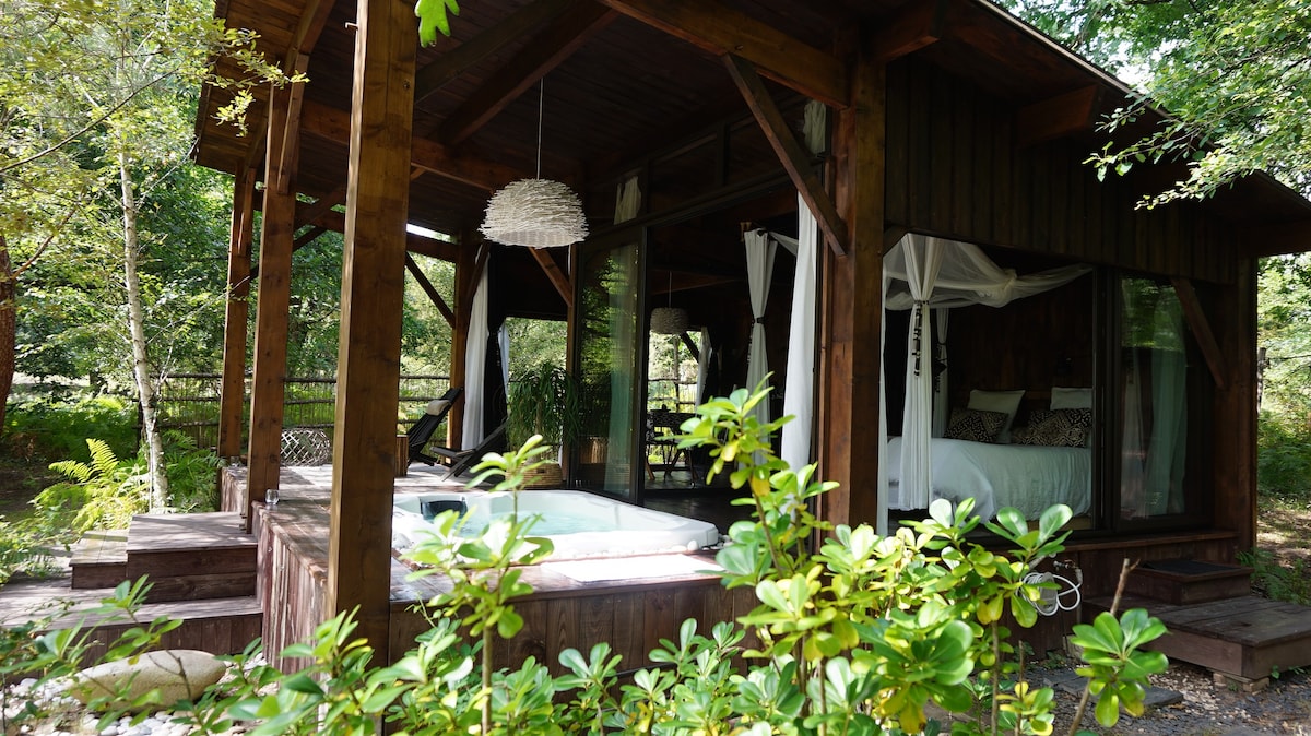 Cabane Lodge et spa sud Gironde