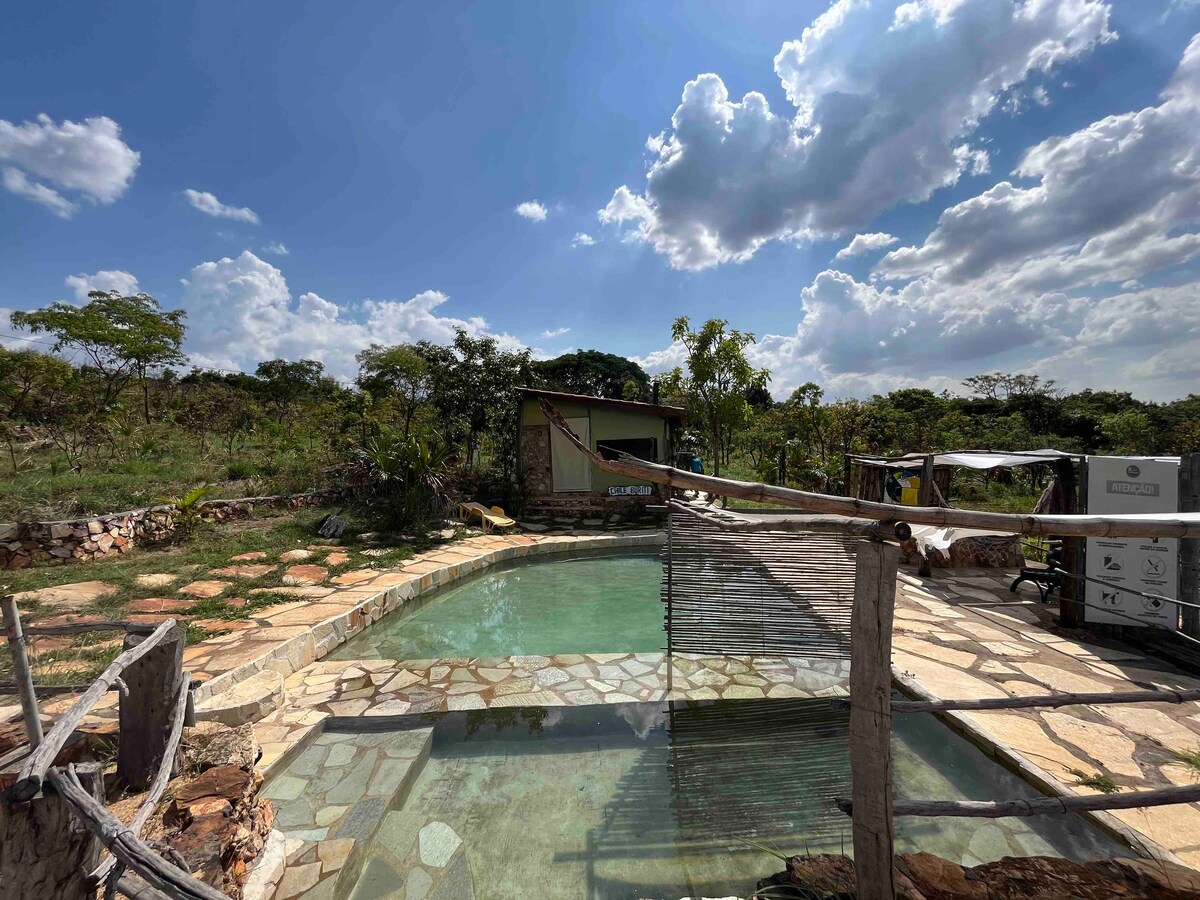 Borda Chapada da Contagem带泳池的Buriti度假木屋