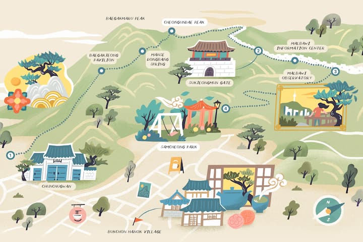 Bukhansan trail map